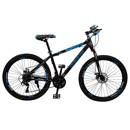 Mountain Bike : Adult Mountain Bike 26" Full Suspension 21 Speed Mens Mountain Bike Bicycle MTB Frames (Blue)