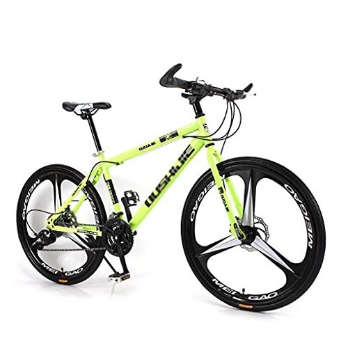 Mountain Bike : Adult Mountain Bike, 26'' Inch Women / Men MTB Bicycles 21 / 24 / 27 Speeds Lightweight Carbon Steel Frame Front Suspension(Size:21speed, Color:green)