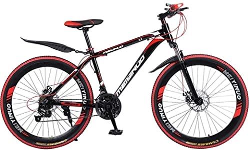 Mountain Bike : Adult mountain bike- 26In 21-Speed Mountain Bike for Adult, Lightweight Aluminum Alloy Full Frame, Wheel Front Suspension Mens Bicycle, Disc Brake (Color : Black, Size : A)