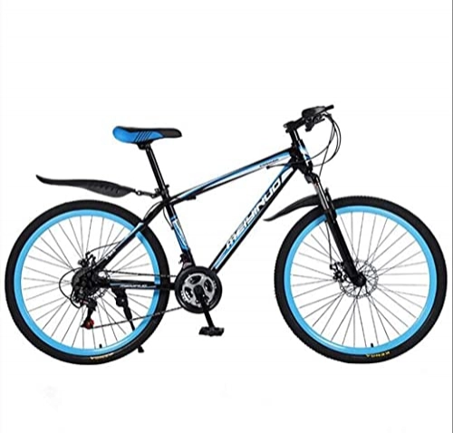Mountain Bike : Adult mountain bike- 26In 21-Speed Mountain Bike for Adult, Lightweight Carbon Steel Full Frame, Wheel Front Suspension Mens Bicycle, Disc Brake (Color : A, Size : 24Speed)
