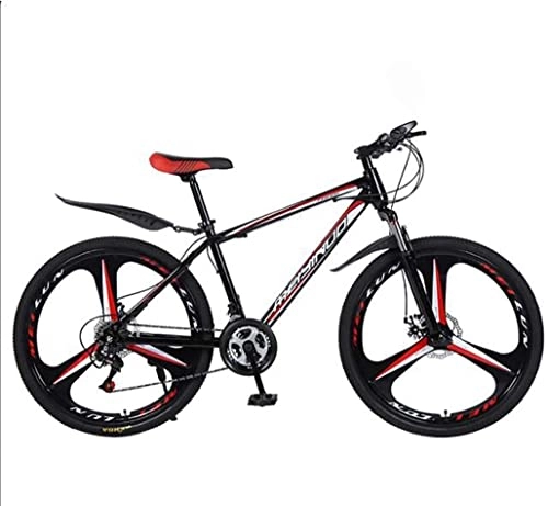Mountain Bike : Adult mountain bike- 26In 21-Speed Mountain Bike for Adult, Lightweight Carbon Steel Full Frame, Wheel Front Suspension Mens Bicycle, Disc Brake (Color : C, Size : 24Speed)