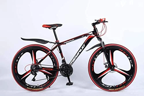 Mountain Bike : Adult mountain bike- 26In 27-Speed Mountain Bike for Adult, Lightweight Aluminum Alloy Full Frame, Wheel Front Suspension Mens Bicycle, Disc Brake (Color : Black, Size : C)