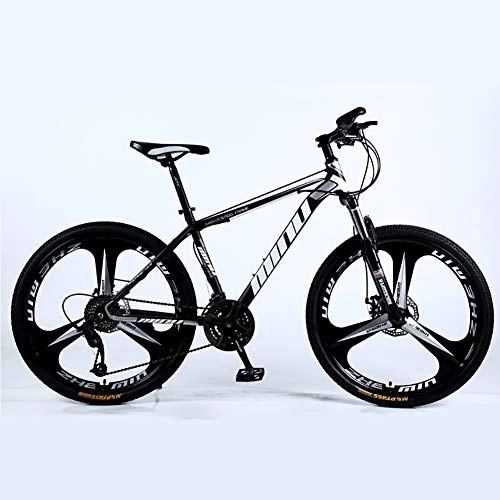 Mountain Bike : Adult Mountain Bike 26Inch, 26 Inch Wheels 21 / 24 / 27 / 30 Speed 4 Choices, Full Suspension Double Disc Brake Mountain Bike, Lockable Fork Outroad Bicycles Mountain Bike, Style 3, 21 speed