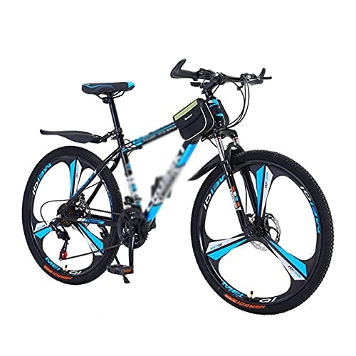 Mountain Bike : Adult Mountain Bike 6-Inch Wheels For Mens / Womens 21 / 24 / 27 Speeds Dual Disc Brake MTB With Carbon Steel Frame For Boys Girls Men And Wome(Size:24 Speed, Color:Blue)