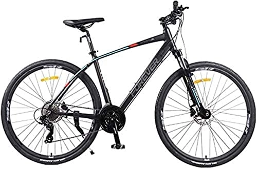 Mountain Bike : Adult mountain bike- MTB Women 26-inch 27-Speed Mountain Road Vehicles, Double disc Aluminum Hard Tail Mountain Bike, The seat can be Adjusted (Color:Blue) (Color:Grey)