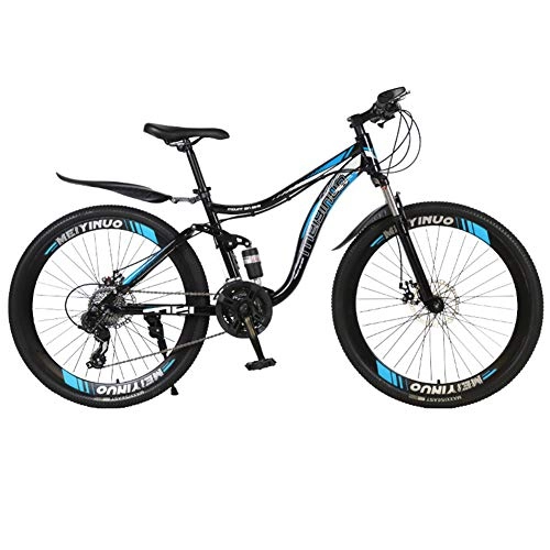 Mountain Bike : Adult Road Bicycle Outroad Racing Cycling, RNNTK Double Disc Brake Flexible Agile.Mountain Bicycle Men And Women, A Variety Of Colors Carbon Steel Car Q