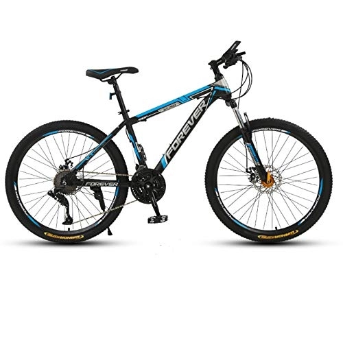 Mountain Bike : Adultmountain Bike, 26 Inch Men's Dual Disc Brake Hardtailmountain Bike, Bicycle Adjustable Seat, High-Carbon Steel Frame, C-26inch24speed
