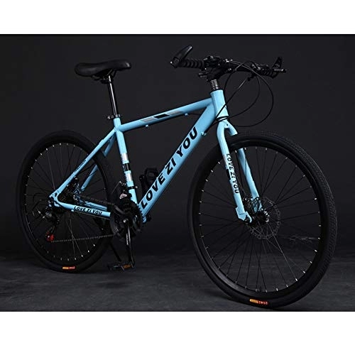 Mountain Bike : Adultmountain Bike, Carbon Steelmountain Bike 21 Speed Bicycle Full Suspension MTB Gears Dual Disc Brakesmountain Bicycle, A-24inch27speed