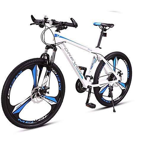 Mountain Bike : AI CHEN unicycle mountain bike shock absorber front fork double disc brakes for men and women students off-road bike 26 inch 27 gears.