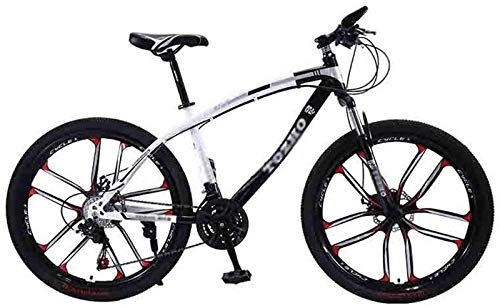 Mountain Bike : aipipl MTB Bicycle Adult Mountain Bike Road Bicycles For Men And Women 24 / 26In Wheels Adjustable Speed Double Disc Brake Off-road Bike