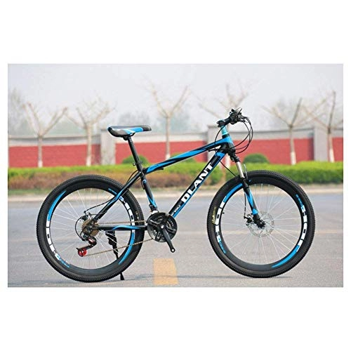 Mountain Bike : Allamp Outdoor sports 2130 Speeds Mountain Bike 26 Inches Spoke Wheel Fork Suspension Dual Disc Brake MTB Tire Bicycle (Color : Blue, Size : 30 Speed)