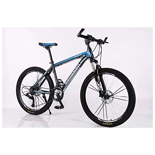 Mountain Bike : Allamp Outdoor sports Moutain Bike Bicycle 27 / 30 Speeds MTB 26 Inches Wheels Fork Suspension Bike with Dual Oil Brakes (Color : Blue, Size : 30 Speed)