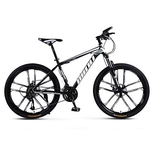 Mountain Bike : Alqn 26 inch Adult Mountain Bike, Beach Snowmobile Bicycle, Double Disc Brake Bikes, 26 inch Aluminum Alloy Wheels, B, 21 Speed