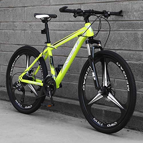 Mountain Bike : Alqn 26 inch Mountain Bike Adult, High-Carbon Steel Frame Bicycle, Snowmobile Bikes, Double Disc Brake Beach Bicycles, B, 27 Speed