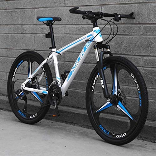 Mountain Bike : Alqn 26 inch Mountain Bike Adult, High-Carbon Steel Frame Bicycle, Snowmobile Bikes, Double Disc Brake Beach Bicycles, F, 24 Speed