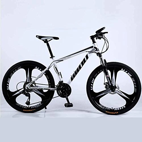 Mountain Bike : Alqn Adult Mountain Bike, Beach Snowmobile Bicycle, Double Disc Brake Bicycles, 26 inch Aluminum Alloy Wheels, Man Woman General Purpose, D, 21 Speed