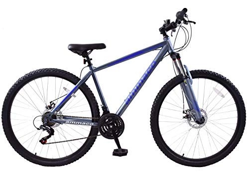 Mountain Bike : Ammaco. Montana 29" Wheel Front Suspension Mountain Bike Disc Brakes 20" Frame 21 Speed Grey / Blue