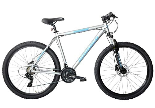Mountain Bike : Ammaco Osprey V2 Mens Mountain Bike 27.5" Wheel Hardtail 16" Frame Disc Brakes Silver