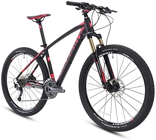 Mountain Bike : Aoyo Mountain Bikes, 27.5 Inch Big Tire Hardtail Mountain Bike, Aluminum 27 Speed Mountain Bike, Men's Womens Bicycle Adjustable Seat, Black, Colour:White (Color : Black)