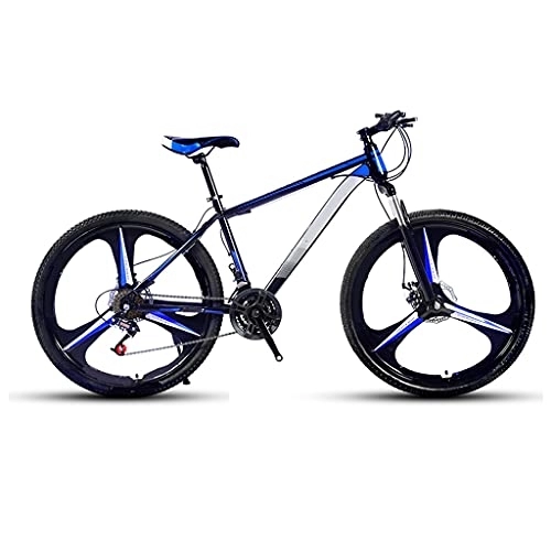 Mountain Bike : Aoyo Road Bicycle, 27-Speed 26 Inch Bikes, Double Disc Brake High Carbon Steel Frame, Variable Speed Bicycle Shock Absorption Road Bike(Color:Upgraded Three Knife Wheel-Blue)
