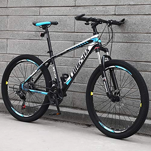 Mountain Bike : AP.DISHU 21 Speeds Mountain Bike, Unisex, Front+Rear Mudgard 24 / 26 Inch Wheels, Blue, 26inch