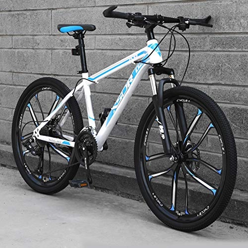 Mountain Bike : AP.DISHU 24-Speed Mountain Bike 24 / 26" Wheel Front Suspension Lightweight Carbon Steel Frame, #B, 24inch
