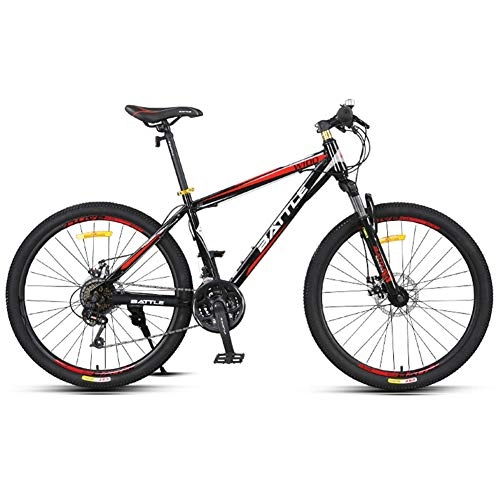 Mountain Bike : AP.DISHU 24 Speed Mountain Bike 26 Inch Wheel Lightweight Carbon Steel Frame Disc Brake Unisex's, #B