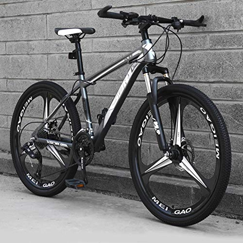 Mountain Bike : AP.DISHU Front Suspension Mountain Bike Lightweight Carbon Steel Frame 24-Speed Shiftable Mechanical Disc Brakes, #C, 26inch