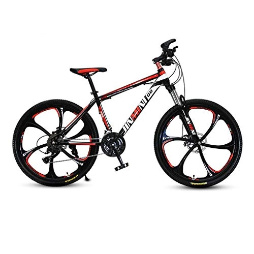 Mountain Bike : AP.DISHU Mountain Bikes, Shock Absorption Disc Brake Mountain Bicycles Youth Student Outdoor Cross Country Bicycle, High Carbon Steel, 24In, 21speed