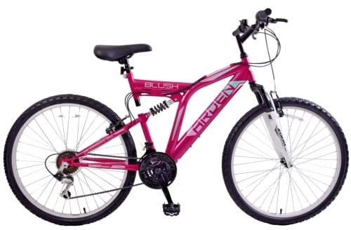 Mountain Bike : Arden Blush Full Suspension Bike Womens Blush 26" Wheel Mountain Bike 19" Frame 21Speed Pink