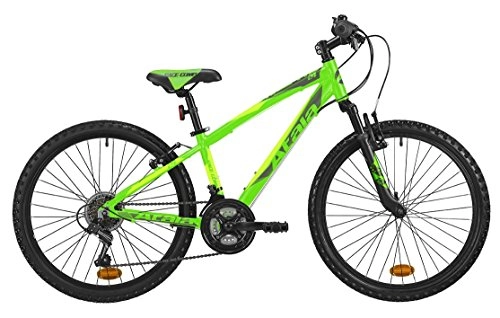 Mountain Bike : Atala Mountain Bike Boys ' Race Comp 24inch, Neon GreenAnthracite, indicated Up To A Height of 140cm