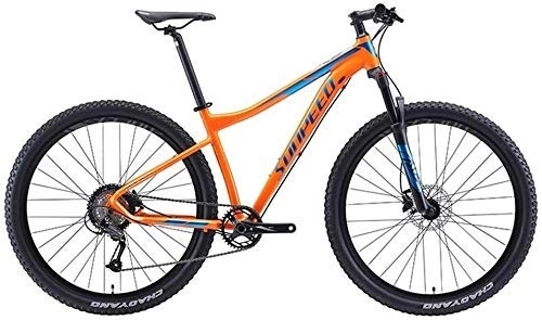 Mountain Bike : AYHa 9 Speed Mountain Bikes, Aluminum Frame Men's Bicycle with Front Suspension, Unisex Hardtail Mountain Bike, All Terrain Mountain Bike, Orange, 29Inch