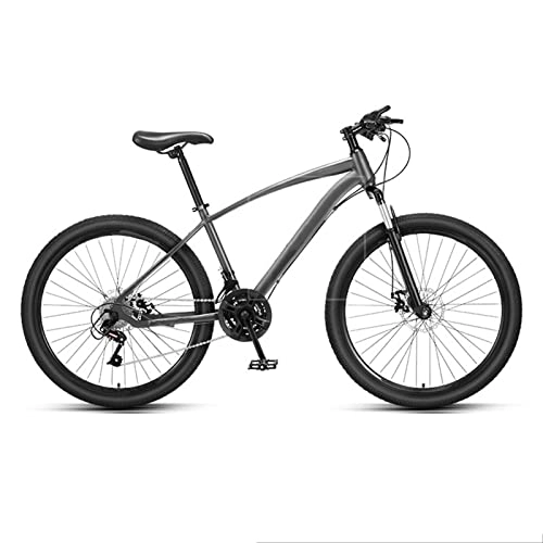 Mountain Bike : AZXV Mens Mountain Bike，Suspension Front Fork，30-Speed, 26-Inch Wheels, High Carbon Steel Frame, Lightweight，Youth，Boys, Girls，Mens，Womens Bicycle，Multiple Colors grey-24