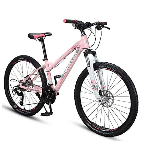 Mountain Bike : AZYQ 26 inch Womens Mountain Bikes, Aluminum Frame Hardtail Mountain Bike, Adjustable Seat & Handlebar, Bicycle with Front Suspension, 27 Speed, 27 Speed