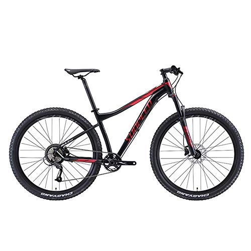 Mountain Bike : AZYQ 9 Speed Mountain Bikes, Aluminum Frame Men's Bicycle with Front Suspension, Unisex Hardtail Mountain Bike, All Terrain Mountain Bike, Blue, 27.5Inch, Red, 29Inch