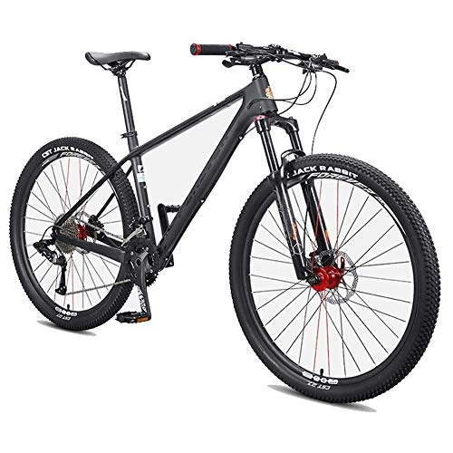 Mountain Bike : AZYQ Men's Mountain Bikes, 27.5 inch Hardtail Mountain Trail Bike, Carbon Fiber Frame, Oil Disc Brake All Terrain Mountain Bicycle, 36 Speed