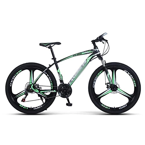 Mountain Bike : BaiHogi Professional Racing Bike, Mountain Bicycle 26-Inch Wheels Bike for Adults and Students 21 / 24 / 27 Speed MTB with Double Disc Brake Suitable for Men and Women Cycling Enthusiasts / Green / 24 Speed