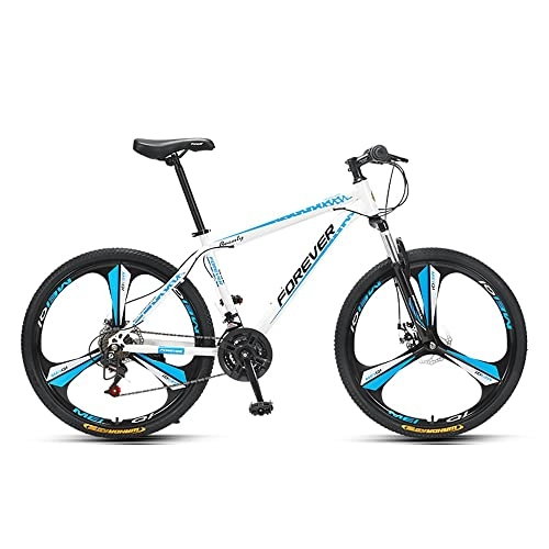 Mountain Bike : Bananaww 26 Inch Mountain Bike Aluminum with 17 Inch Frame Disc-Brake 3 / 6-Spokes, 24 Speed Mens Mountain Bike, Dual Disc Brake MTB Bike For Unisex Adult, Mountain Trail Bike Bicycles