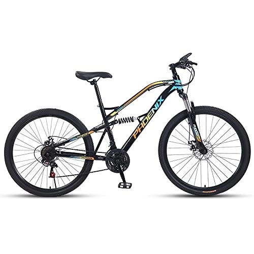 Mountain Bike : Bananaww Full Suspension Mountain Bikes 26 Inches Wheel for Adult 21 / 24 / 27 / 30 Speed Dual Disc Brakes Bike Bicycle, All-Terrain Bicycle with Full Suspension Dual Disc Brakes Adjustable
