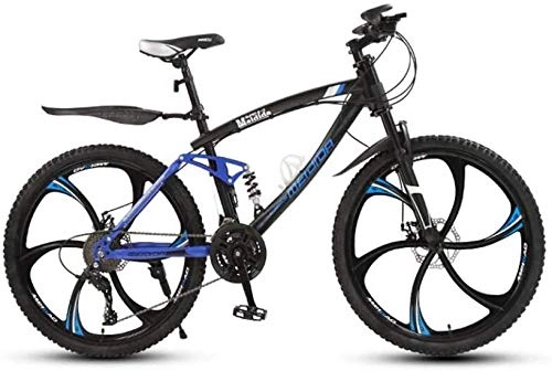 Mountain Bike : baozge Adult Mens 24 Inch Mountain Bike Student Double Disc Brake City Bicycle High-Carbon Steel Snow Bikes Magnesium Alloy Integrated Wheels-B_30 speed