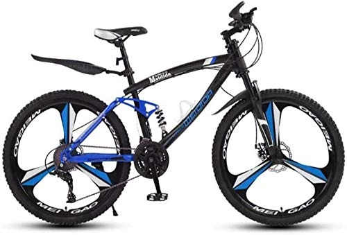 Mountain Bike : baozge Adult Mens 24 Inch Mountain Bike Student High-Carbon Steel City Bicycle Double Disc Brake Beach Snow Bikes Magnesium Alloy Integrated Wheels-B_24 speed