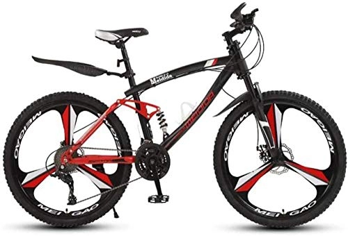 Mountain Bike : baozge Adult Mens 26 Inch Mountain Bike Student High-Carbon Steel City Bicycle Double Disc Brake Beach Snow Bikes Magnesium Alloy Integrated Wheels-A_21 speed