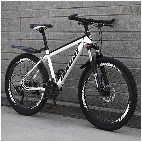 Mountain Bike : Bbdsj Mountain Bike 26 Inches, Double Disc Brake Frame Bicycle Hardtail with Adjustable Seat, Country Men's Mountain Bikes 21 / 24 / 27 / 30 Speed BIKE