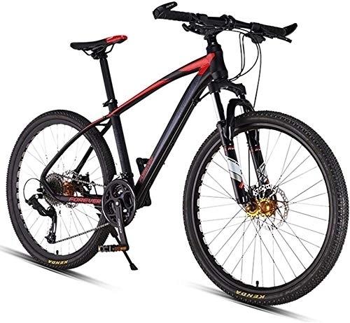 Mountain Bike : Bicycle 26inch 27-Speed Mountain Bikes, Dual Disc Brake Hardtail Mountain Bike, Mens Women Adult All Terrain Mountain Bike, Adjustable Seat Handlebar (Color : Red)