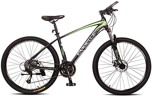 Mountain Bike : Bicycle 27-Speed Mountain Bikes, 27.5 Inch Big Tire Mountain Trail Bike, Dual-Suspension Mountain Bike, Aluminum Frame, Men's Womens Bicycle (Color : Green)