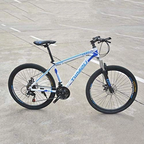 Mountain Bike : Bicycle, Mountain Bike, Road Bicycle, Hard Tail Bike, 26 inch 21 Speed Bike, Aluminum Alloy Shock Absorption Bicycle 6-11, White Red SHIYUE (Color : White Blue)