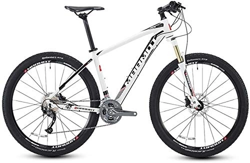 Mountain Bike : Bicycle Mountain Bikes, 27.5 Inch Big Tire Hardtail Mountain Bike, Aluminum 27 Speed Mountain Bike, Men's Womens Bicycle Adjustable (Color : White)
