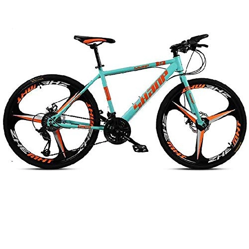 Mountain Bike : Bicycles, Adult Mountain Bikes, 21 / 24-speed Aluminum Alloy Frame Road Bikes, Men's And Women's Multi-color Road Bikes (Color : Green, Size : 21 speed)