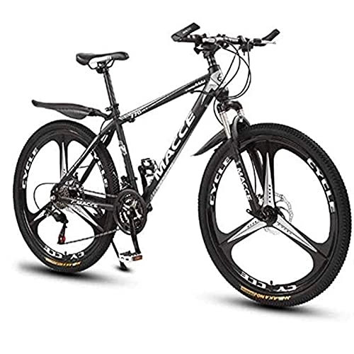 Mountain Bike : Bicycles, Mountain Bikes, 24 Inch / 26 Inch 21 / 24 / 27 Speed Bicycles, Male And Female Student Variable Speed Bicycles, 3-blade Integrated Wheel (Color : Black, Size : 26 inches)