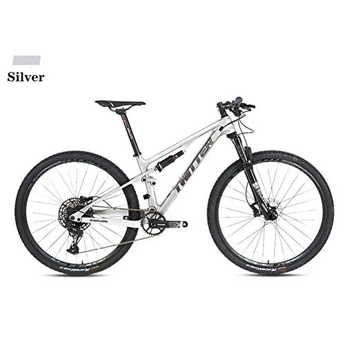 Mountain Bike : BIKERISK MTB Carbon fiber soft tail mountain bike Double shock Mountain Bicycle Suitable for XC / AM / DH etc, 2, 29 * 15.5